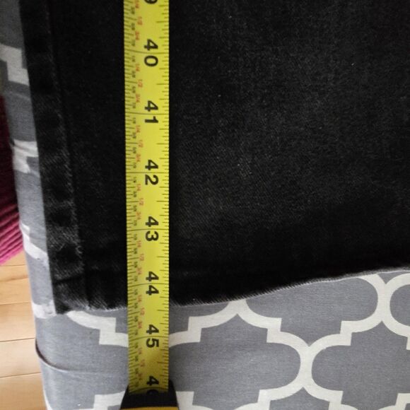 Levis 505 Jeans Mens 42x32 Black Regular Fit Straight Leg Denim Zip Fly 5-Pocket - Picture 14 of 14